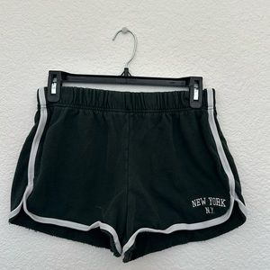 Brandy Melville, New York, green, and white Sweatshorts
